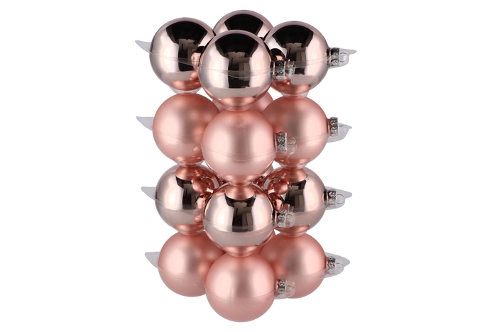 Glass Ball Smokey Rose 80mm P/16