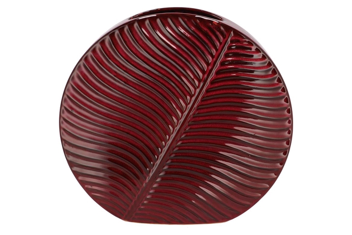 <h4>Inga Leaf Purple Vase Round Active Glaze 42x15x39cm Nm</h4>