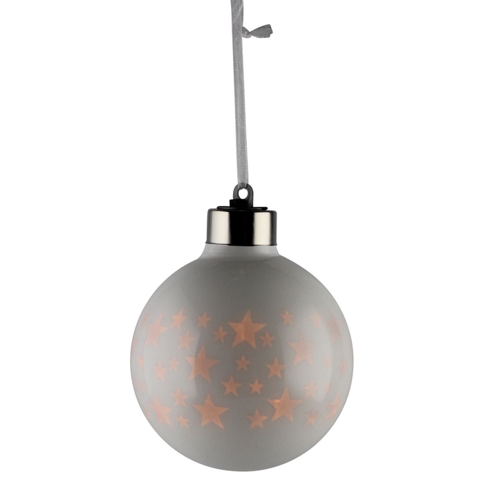 <h4>DF12-GF-17095 - Ball with stars 8cm led white b/o</h4>