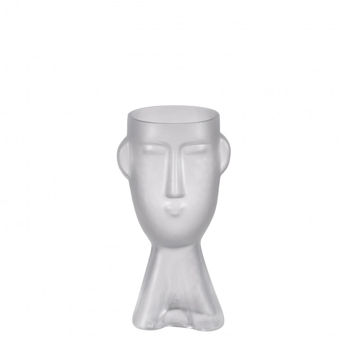 <h4>Glass vase Face d12*24cm</h4>