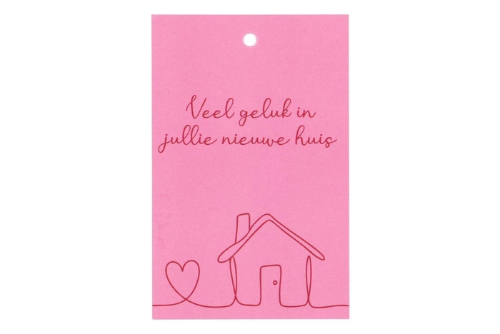 <h4>Gift Bouquet Card Veel Geluk Pink 6x9cm P/25</h4>