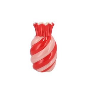 Sweety Dutch Red/pink Vase Candy 13x13x23cm Nm