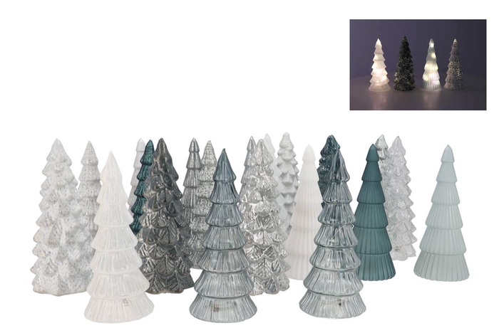 <h4>Twinkle Grey Mix Glass Tree Lights Ass 9x22cm Nm</h4>