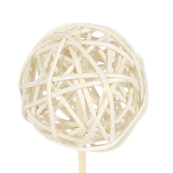 <h4>Bijsteker Bruce ball 5cm+12cm stok wit</h4>