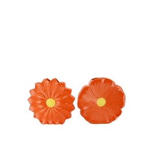 Bloom Orange Vase Daisy Ass 18x6x18cm
