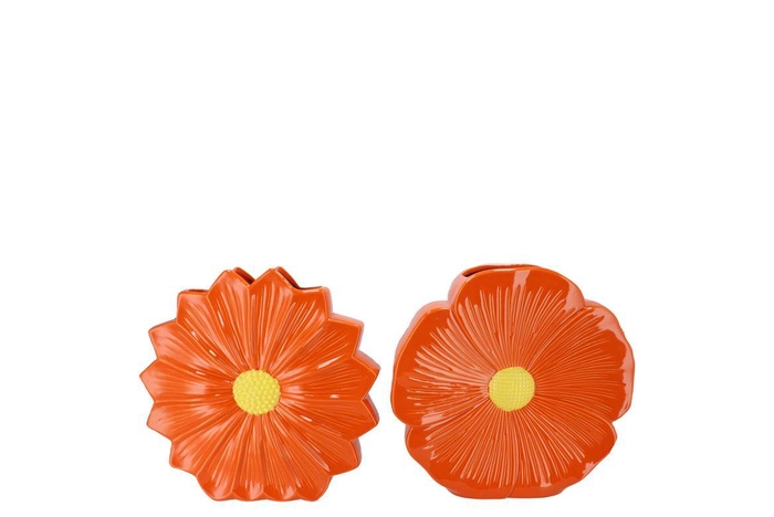 <h4>Bloom Orange Vase Daisy Ass 18x6x18cm</h4>
