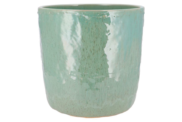 <h4>Iron Stone Aqua Green Pot 30x30x28cm</h4>