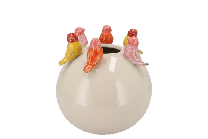 <h4>Bird Spring Vase Bowl White 20x20x20cm</h4>