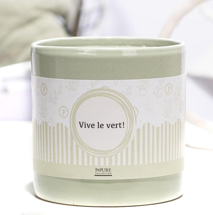 <h4>P&P ceramics green met VIVE LE VERT! cadeau wikkel</h4>