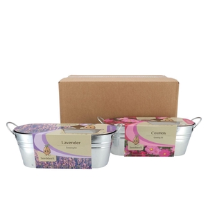 Greengift Lavender Cosmos Mix Zinc 10x28x10cm
