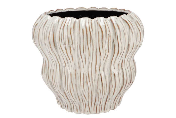 <h4>Lima White Pot Bubble 28x28x26cm</h4>