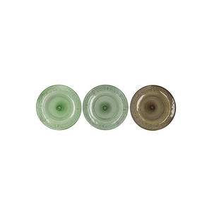 Dayah Summer Green Mix Glass Plate 20x2cm Ass P/1