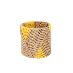 Gaby Yellow Candle Stand 12x12cm Nm