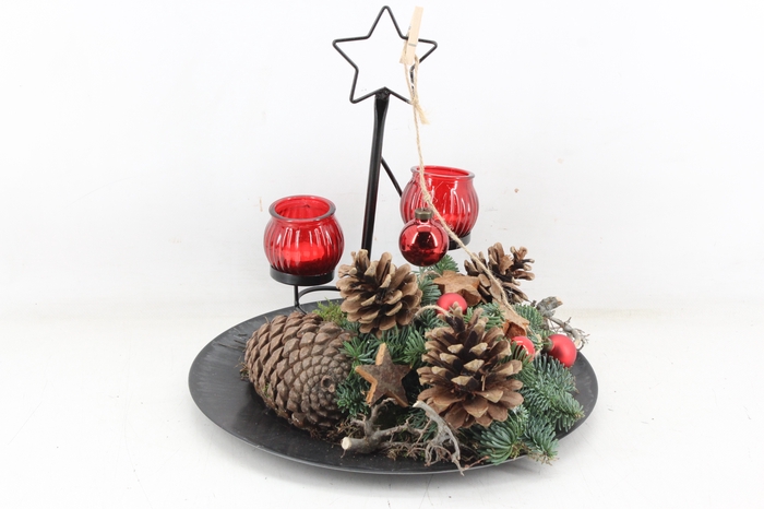 <h4>arr5 Kerst MB - Black plate std ster red</h4>