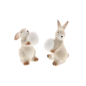 Bunny w. Egg 2Ass L11W8H15.5