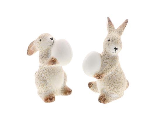 Bunny w. Egg 2Ass L11W8H15.5