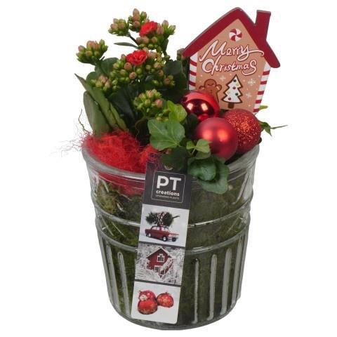 <h4>Opm Pt PTCHR7412 X-mas Red Glas Pot</h4>