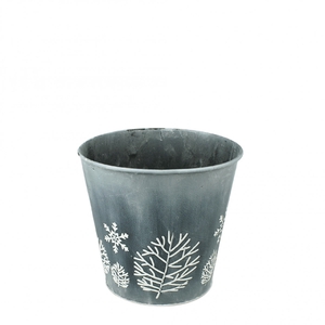 Zink Winter pot d12.5*12.5cm