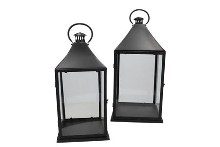 <h4>Lantern Metal Black S/2 50x25x26cm</h4>