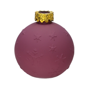 DF02-667176200 - Bottle Zina snow flake d3/9.8xh10.5 aubergine matt
