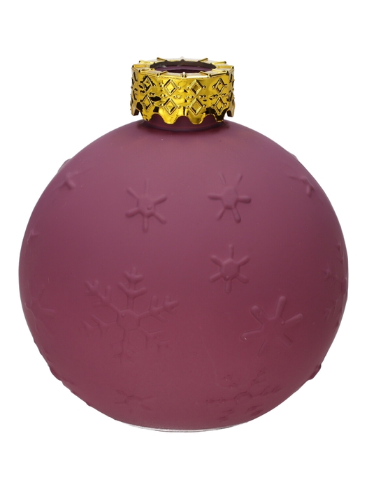 <h4>DF02-667176200 - Bottle Zina snow flake d3/9.8xh10.5 aubergine matt</h4>