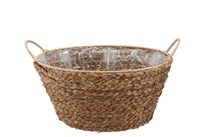 <h4>Seagrass Levi Bowl Basket Natural 30x13cm</h4>