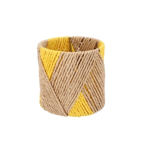 Gaby Yellow Candle Stand 14x14cm Nm