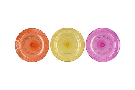 <h4>Dayah Orange Mix Glass Plate 23x2cm Ass P/1</h4>