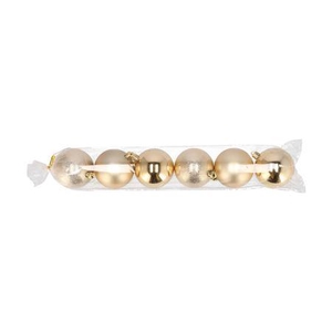 Deco Unbreakable Gold Ball Set 6 70mm
