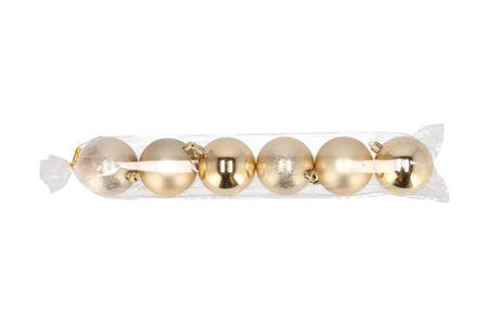 <h4>Deco Unbreakable Gold Ball Set 6 70mm</h4>