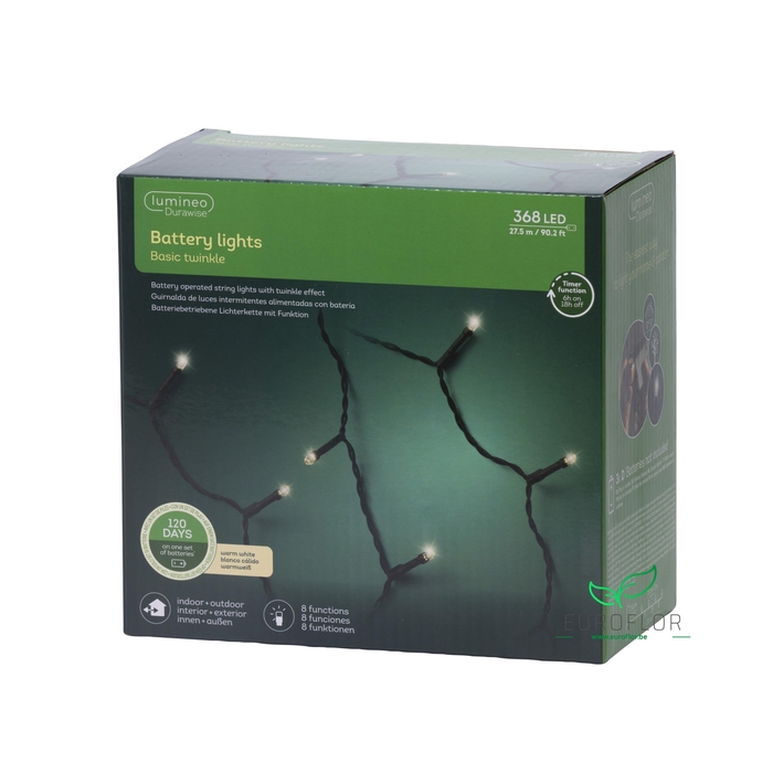 <h4>LAMP LED DURAWISE OUTDOOR WARMWHITE 2750CM 368LAMPS (op batterijen)</h4>