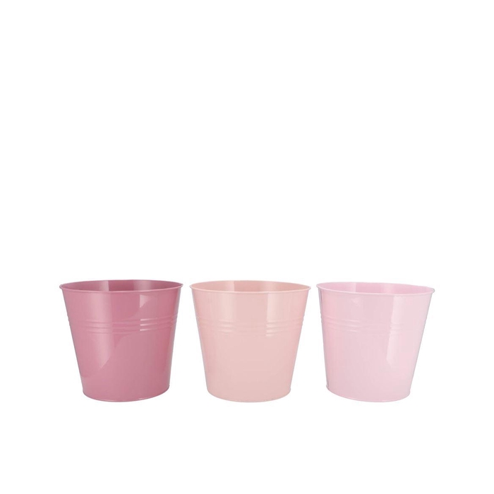 <h4>Zinc Summer Pink Mix Bucket Basic Ass 17x16x13cm</h4>