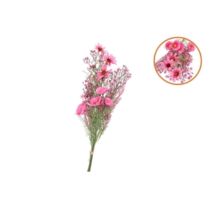 Silk Poppy Rudbeckia Wildflowers Pink 78cm