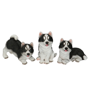 Herfst Husky hond 15*8*15cm ass.