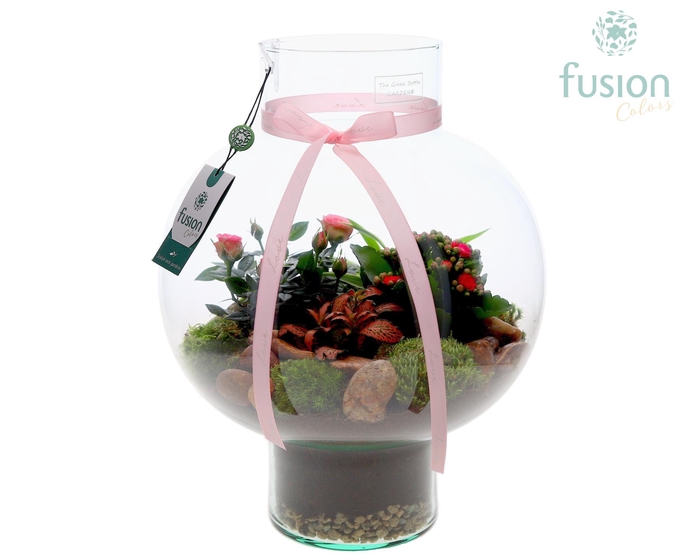 <h4>Green Bottle Laura Large met Moederdag arrangement</h4>