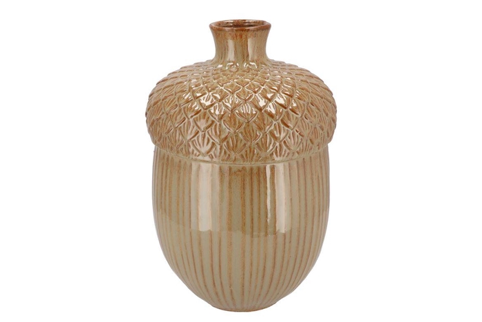 <h4>Mika Caramel Vase Acorn 24x24x36cm</h4>