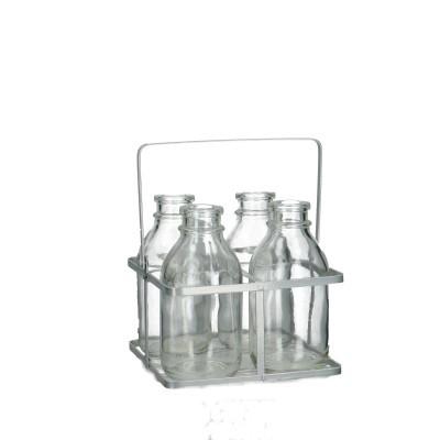 <h4>Glas Fles Tray+4fles d02*12cm</h4>