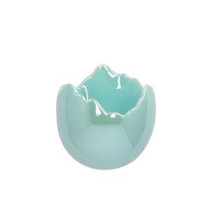 Easter Egg Pearl Blue Pot 12x11cm