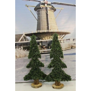 2D cartoon bomen 2 zijdig op voet Nobilis 100cm