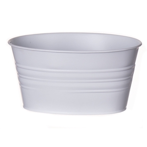 Planter Yates oval 19x13.5x10 white