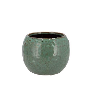 Iron Stone Green Ball Pot 16x16x12cm Nm