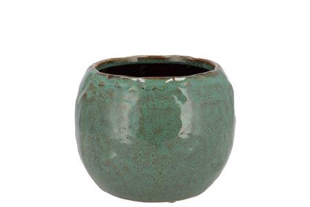 <h4>Iron Stone Green Ball Pot 16x16x12cm Nm</h4>