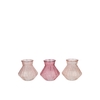 Roman Sweets Pink Clear Mix Diamond Glass Vase Ass 11x11xcm