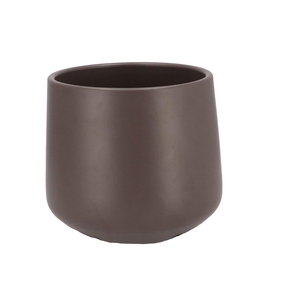 Ceramic Brown/taupe Matt Pot Berlin 18cm Nm