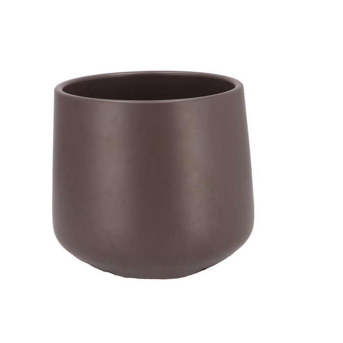 <h4>Ceramic Brown/taupe Matt Pot Berlin 18cm Nm</h4>