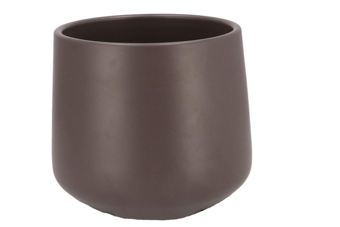 <h4>Ceramic Brown/taupe Matt Pot Berlin 18cm Nm</h4>