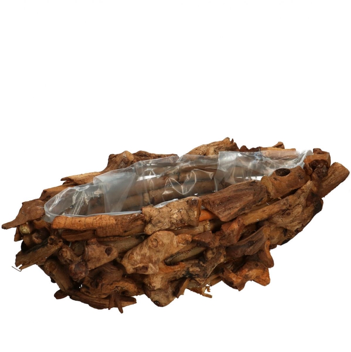 <h4>Hout Planter drijfhout 42*22*14cm</h4>