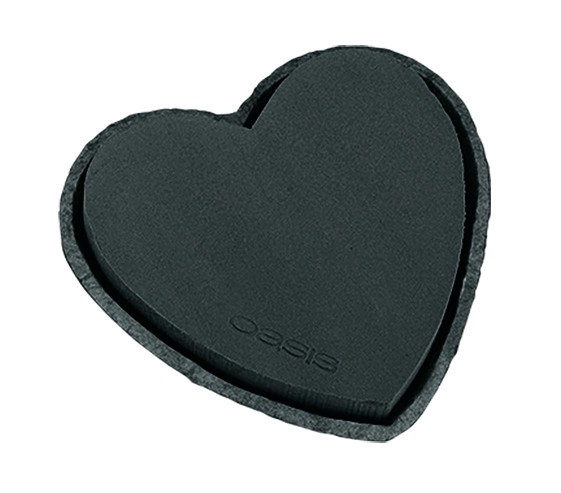 OASIS BLACK BIOLIT HEART 25,5*2*4CM 2PCS