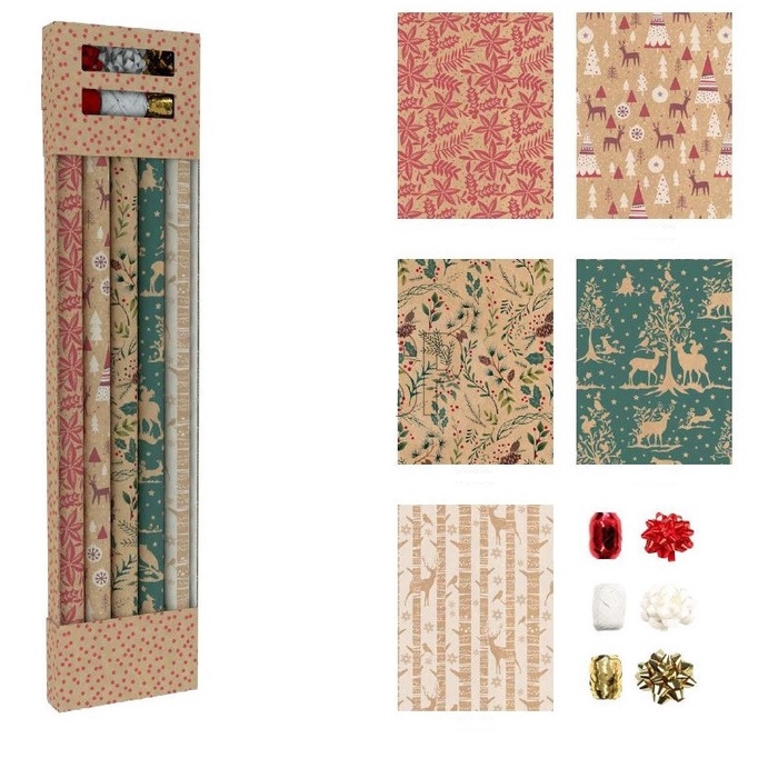 <h4>Kerst Kadopapier 70cm+lint x11</h4>