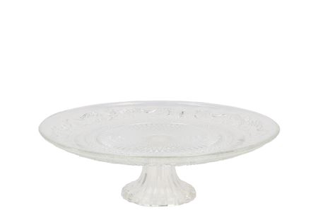 <h4>Dayah Transparent Glass Plate On Foot 20x8cm</h4>